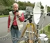 Ian Lamb G8KQW/p in QSO with John Hazell G8ACE/p